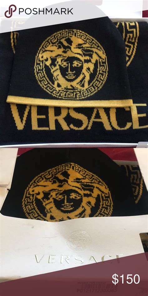 versace hat and scarf set